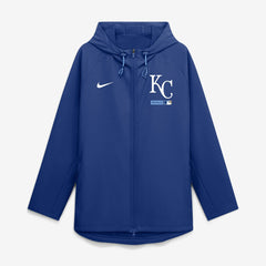 Kansas City Royals Authentic Collection Raglan Therma-FIT Full-Zip Hooded Jacket Royal | Nike