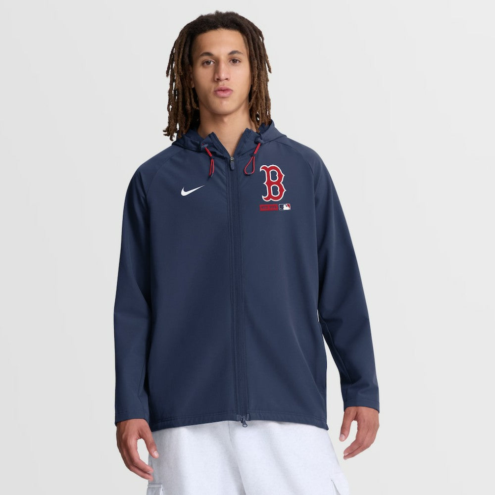 Boston Red Sox Authentic Collection Raglan Therma-FIT Full-Zip Hooded Jacket Navy | Nike