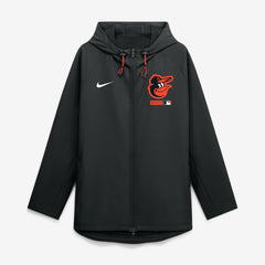 Baltimore Orioles Authentic Collection Raglan Therma-FIT Full-Zip Hooded Jacket Black | Nike