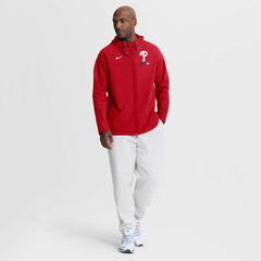 Philadelphia Phillies Authentic Collection Raglan Therma-FIT Full-Zip Hooded Jacket Red | Nike
