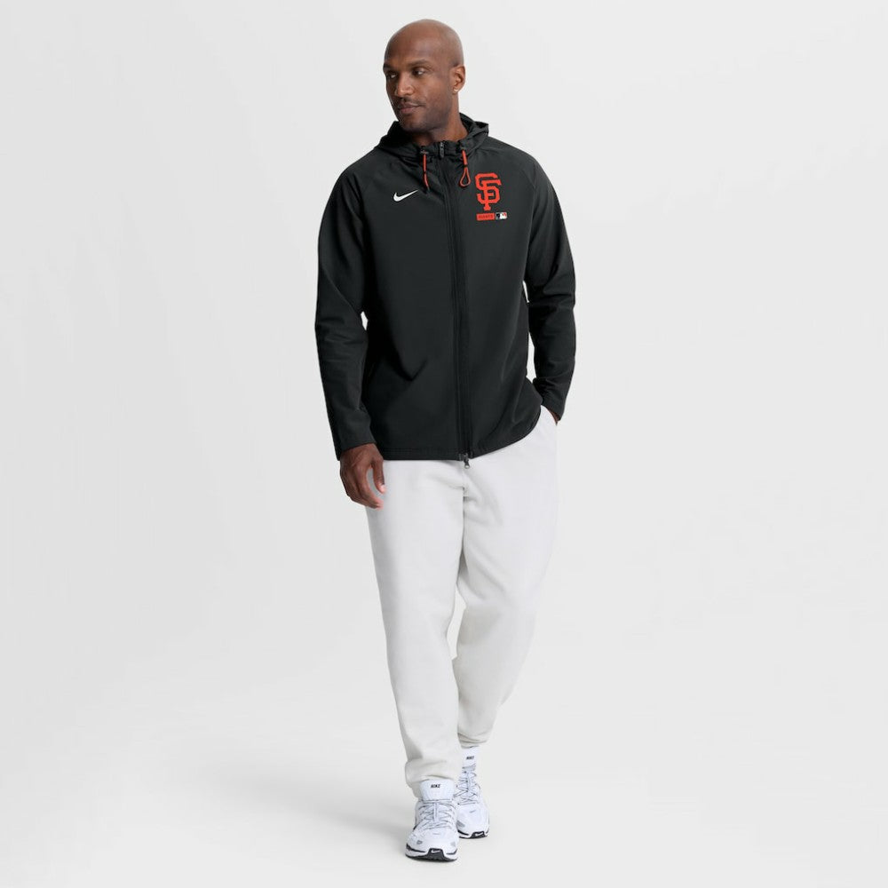 San Francisco Giants Authentic Collection Raglan Therma-FIT Full-Zip Hooded Jacket Black | Nike