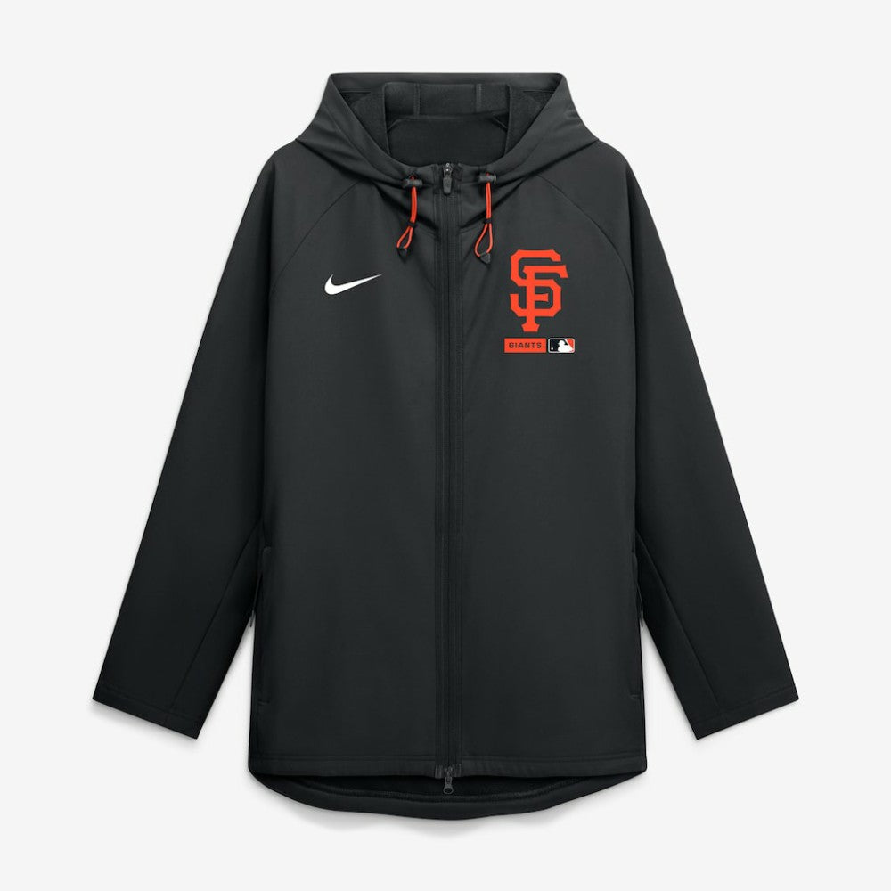 San Francisco Giants Authentic Collection Raglan Therma-FIT Full-Zip Hooded Jacket Black | Nike