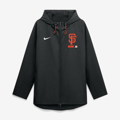 San Francisco Giants Authentic Collection Raglan Therma-FIT Full-Zip Hooded Jacket Black | Nike