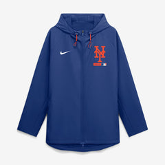 New York Mets Authentic Collection Raglan Therma-FIT Full-Zip Hooded Jacket Royal | Nike