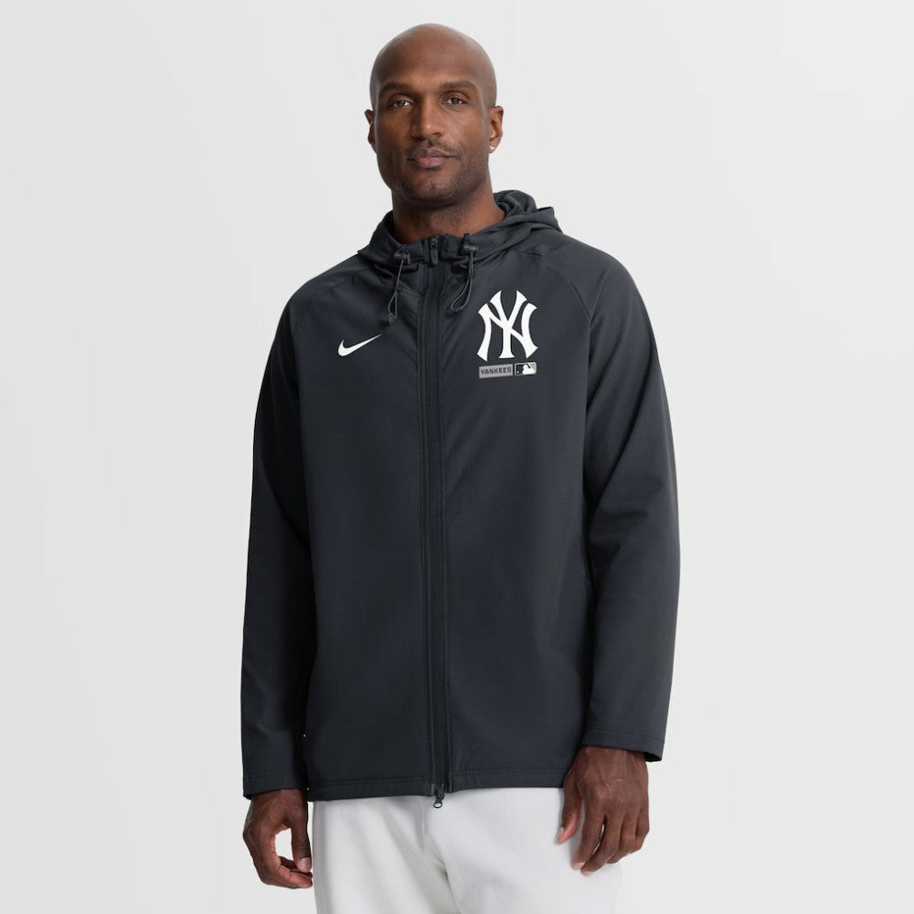 New York Yankees Authentic Collection Raglan Therma-FIT Full-Zip Hooded Jacket Navy | Nike