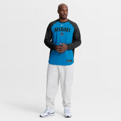 Miami Marlins Authentic Collection Raglan Dri-FIT Sweatshirt Blue | Nike