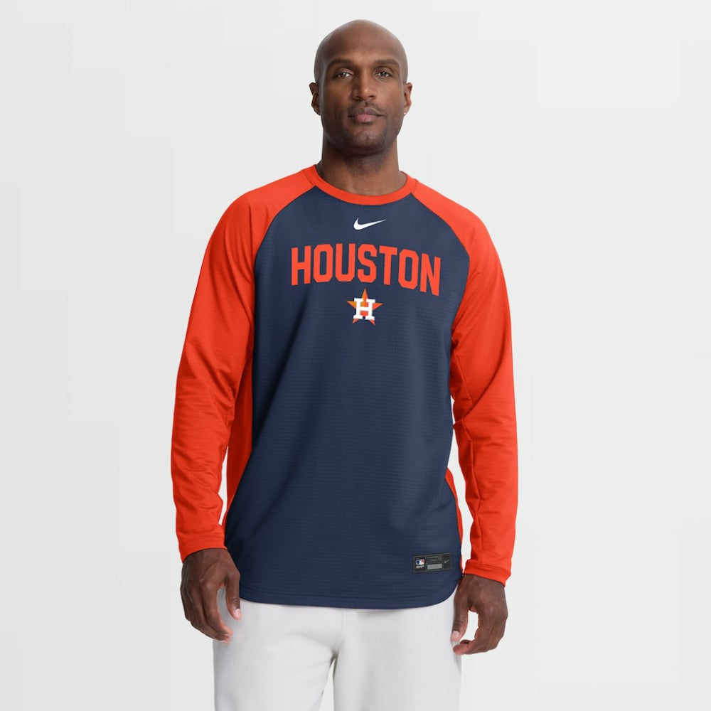 Houston Astros Authentic Collection Raglan Dri-FIT Sweatshirt Navy | Nike