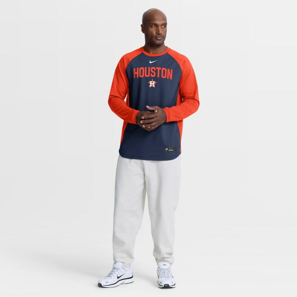 Houston Astros Authentic Collection Raglan Dri-FIT Sweatshirt Navy | Nike