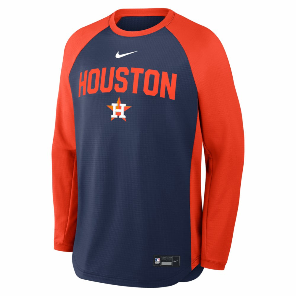 Houston Astros Authentic Collection Raglan Dri-FIT Sweatshirt Navy | Nike