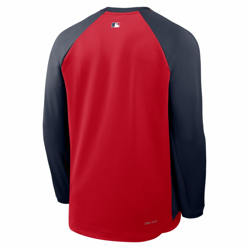 Atlanta Braves Authentic Collection Raglan Dri-FIT Sweatshirt Red | Nike