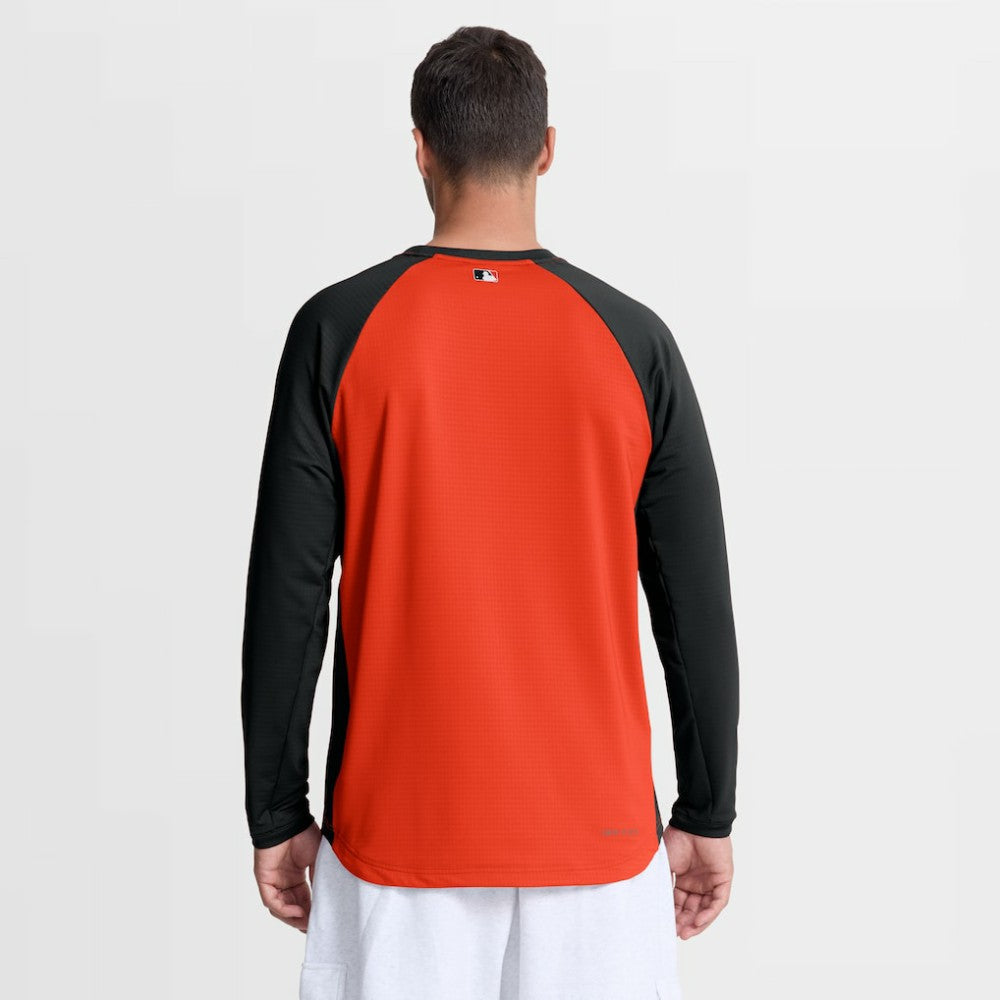 Baltimore Orioles Authentic Collection Raglan Dri-FIT Sweatshirt Orange | Nike