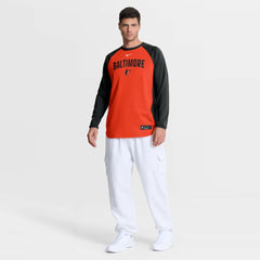 Baltimore Orioles Authentic Collection Raglan Dri-FIT Sweatshirt Orange | Nike