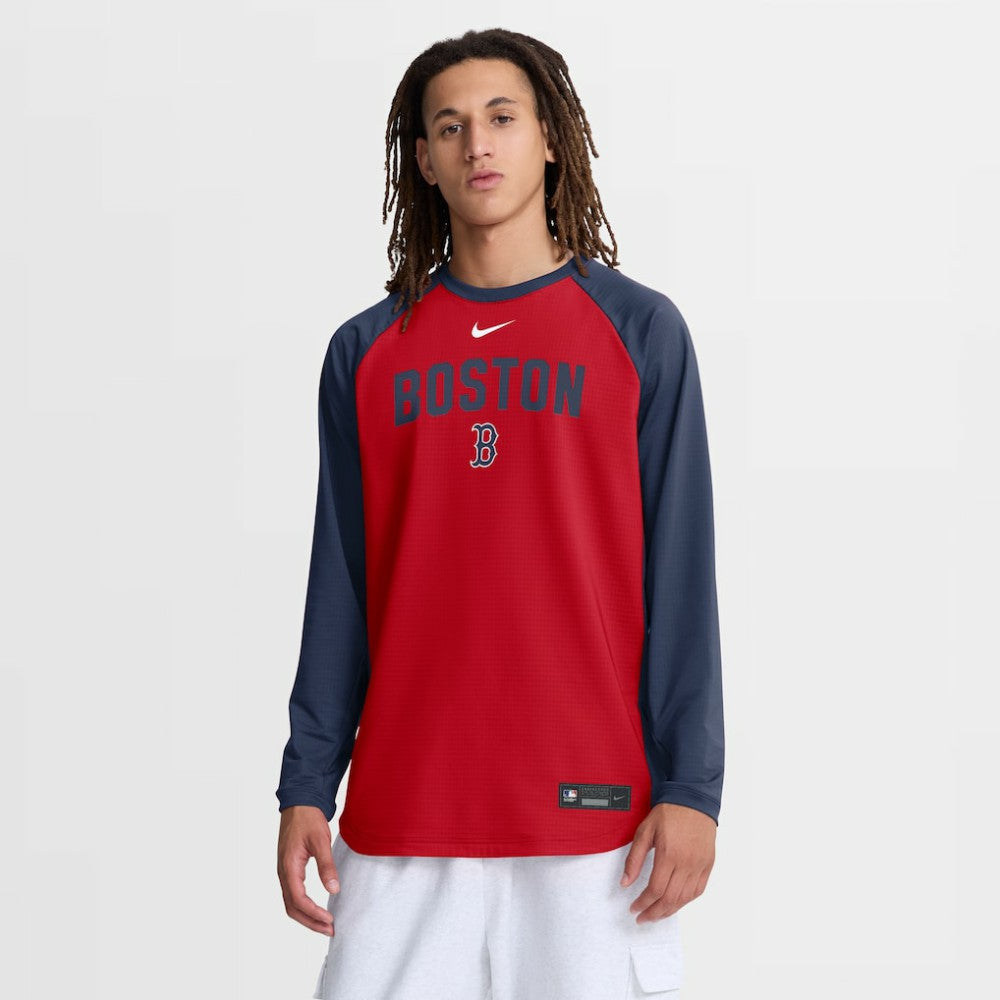 Boston Red Sox Authentic Collection Raglan Dri-FIT Sweatshirt Red | Nike