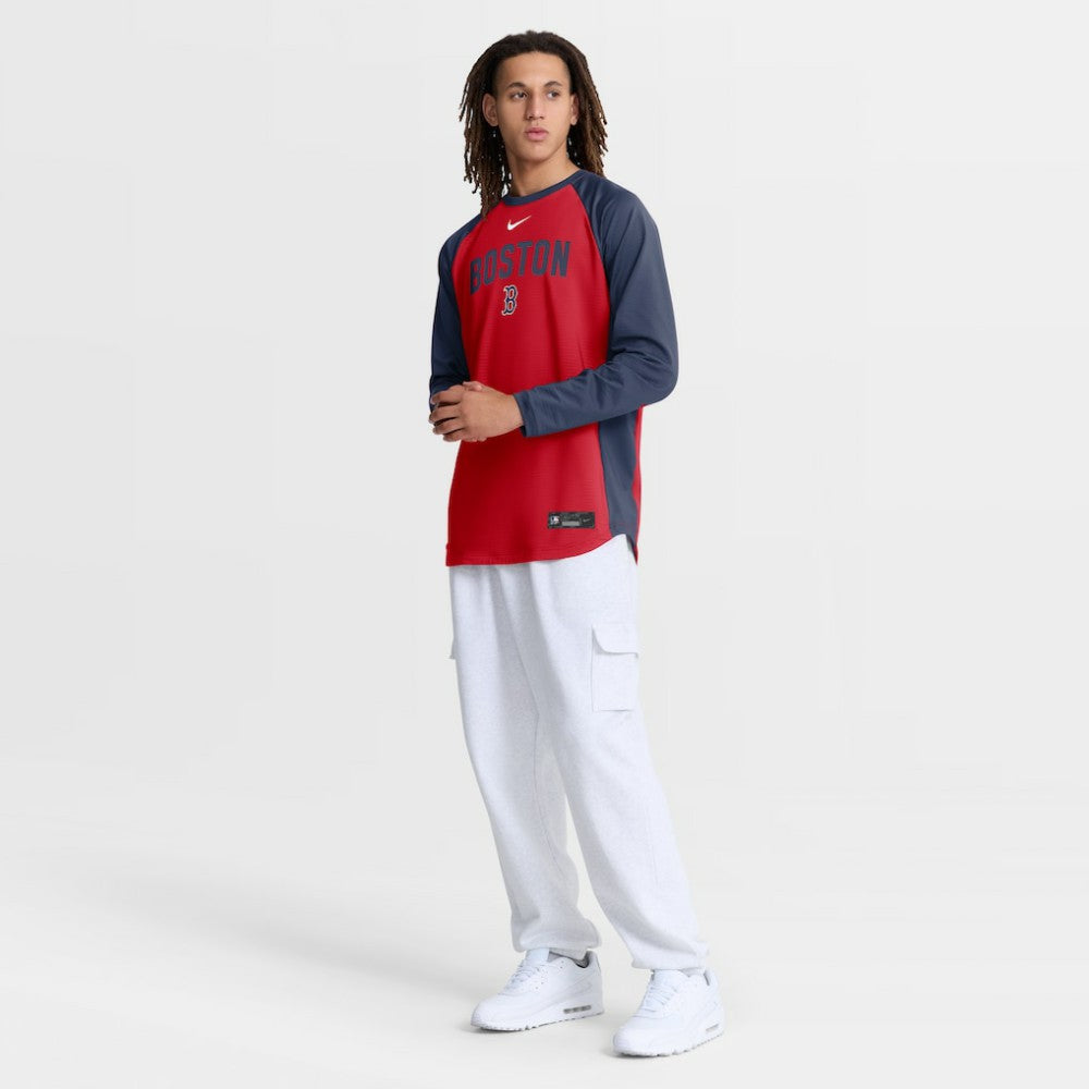 Boston Red Sox Authentic Collection Raglan Dri-FIT Sweatshirt Red | Nike