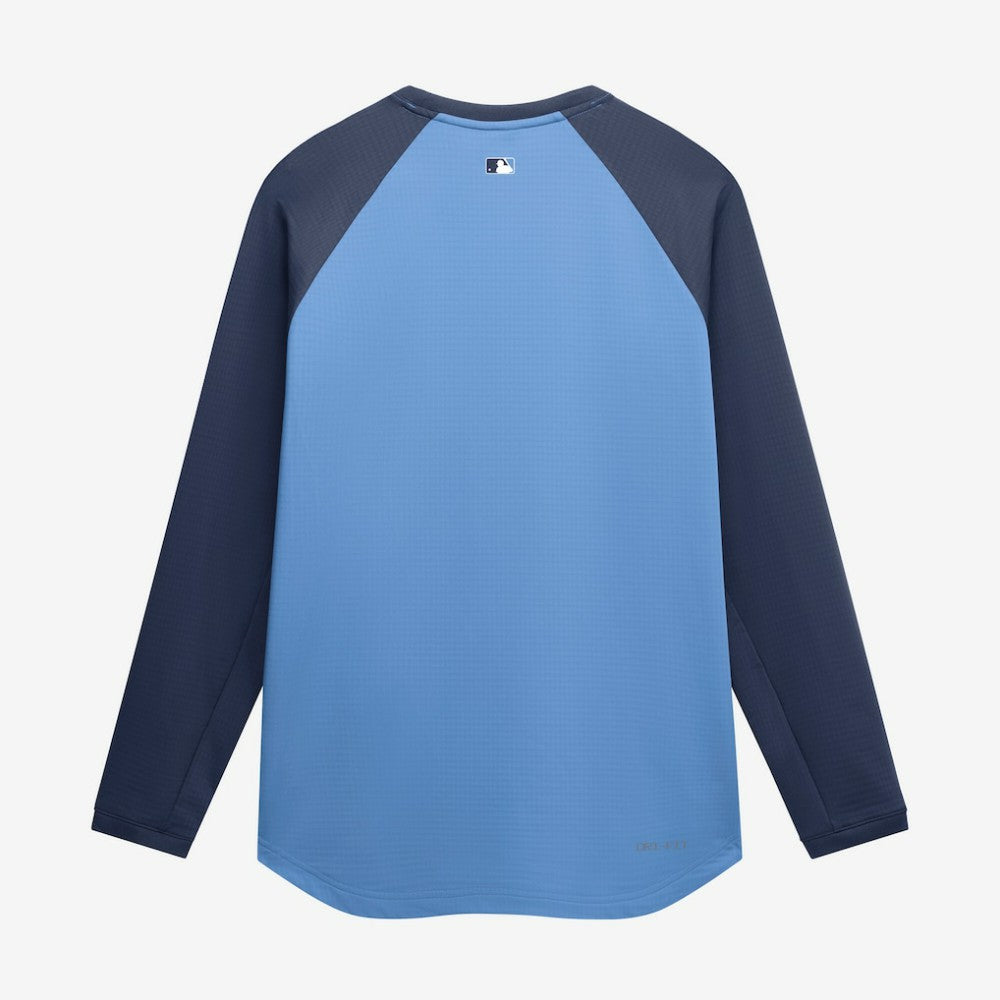 Tampa Bay Rays Authentic Collection Raglan Dri-FIT Sweatshirt Light Blue | Nike