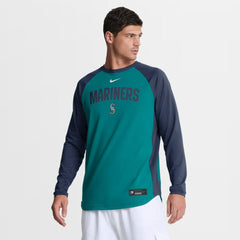 Seattle Mariners Authentic Collection Raglan Dri-FIT Sweatshirt Teal | Nike