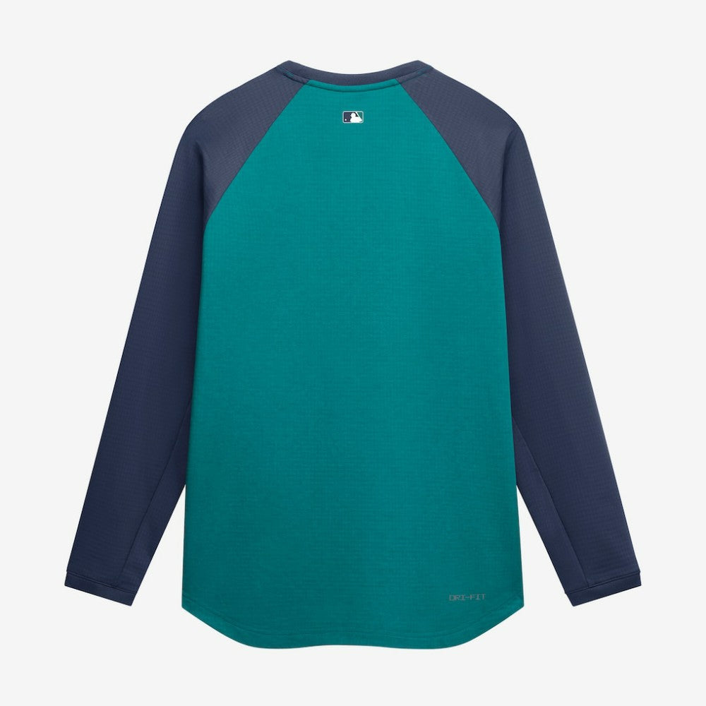 Seattle Mariners Authentic Collection Raglan Dri-FIT Sweatshirt Teal | Nike
