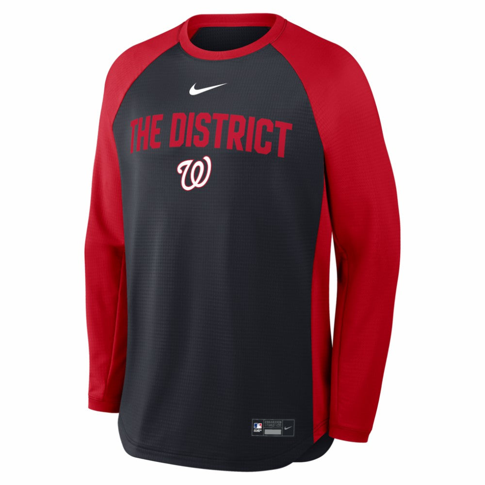 Washington Nationals Authentic Collection Raglan Dri-FIT Sweatshirt Navy | Nike