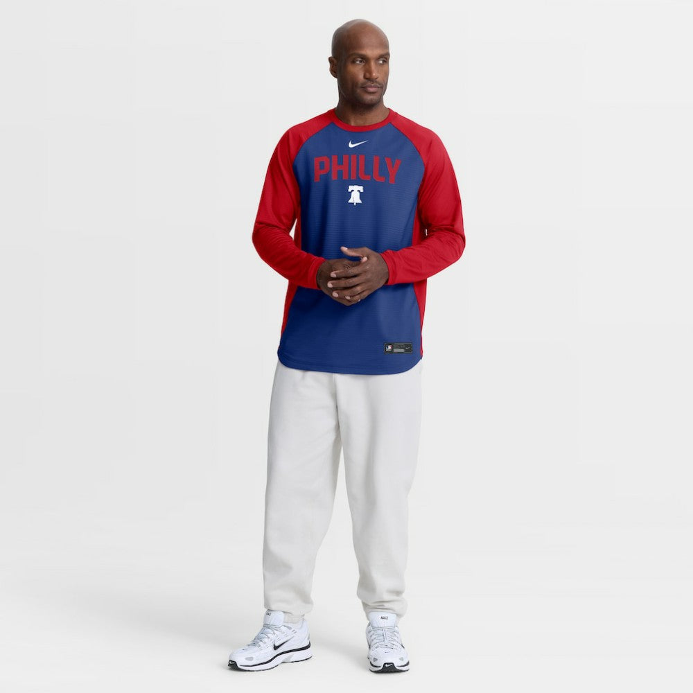 Philadelphia Phillies Authentic Collection Raglan Dri-FIT Sweatshirt Royal | Nike