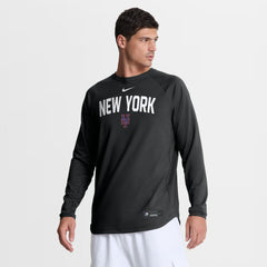 New York Mets Authentic Collection Raglan Dri-FIT Sweatshirt Black | Nike