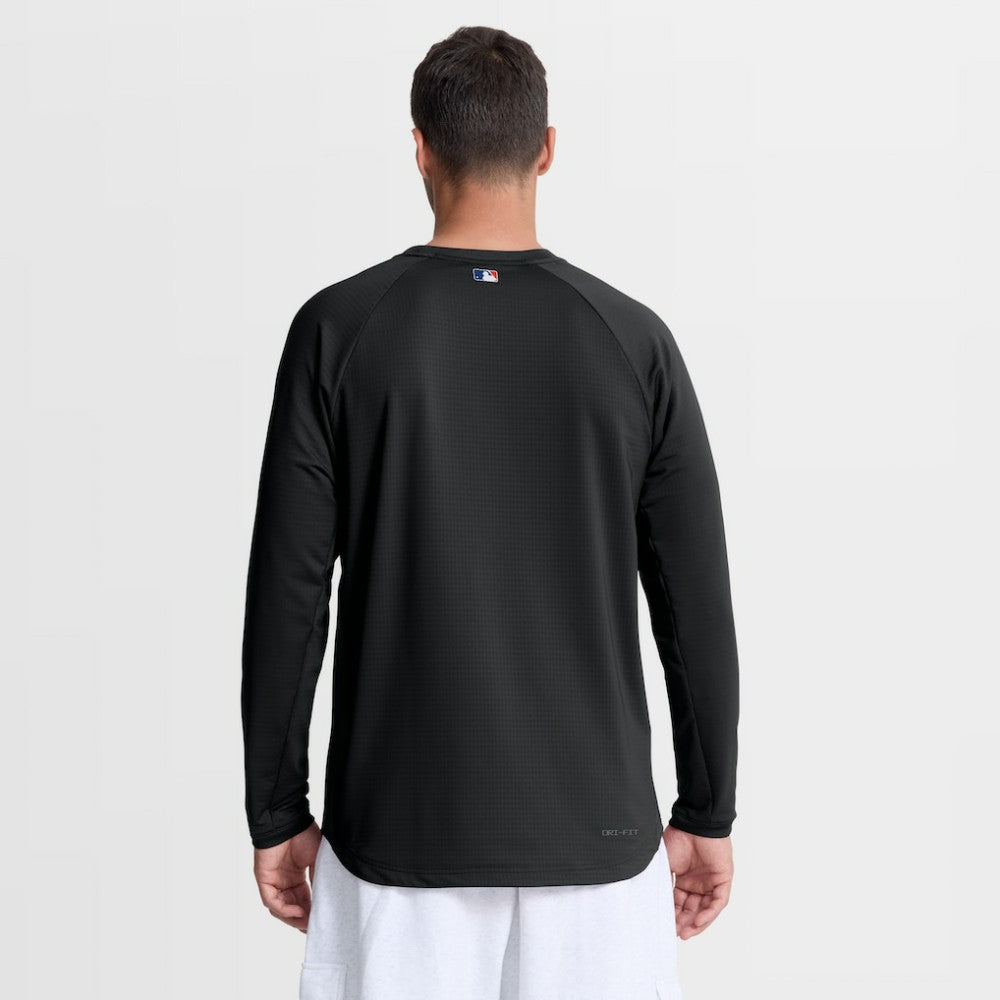 New York Mets Authentic Collection Raglan Dri-FIT Sweatshirt Black | Nike