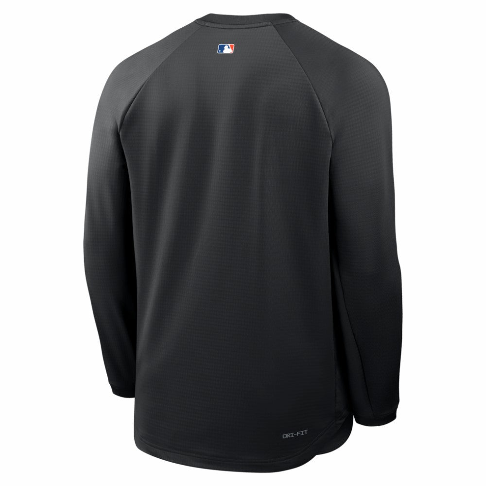 New York Mets Authentic Collection Raglan Dri-FIT Sweatshirt Black | Nike