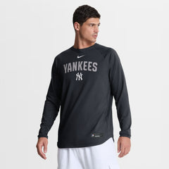 New York Yankees Authentic Collection Raglan Dri-FIT Sweatshirt Navy | Nike
