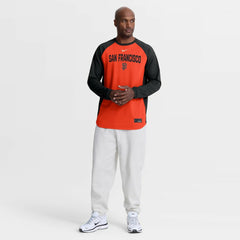 San Francisco Giants Authentic Collection Raglan Dri-FIT Sweatshirt Orange | Nike