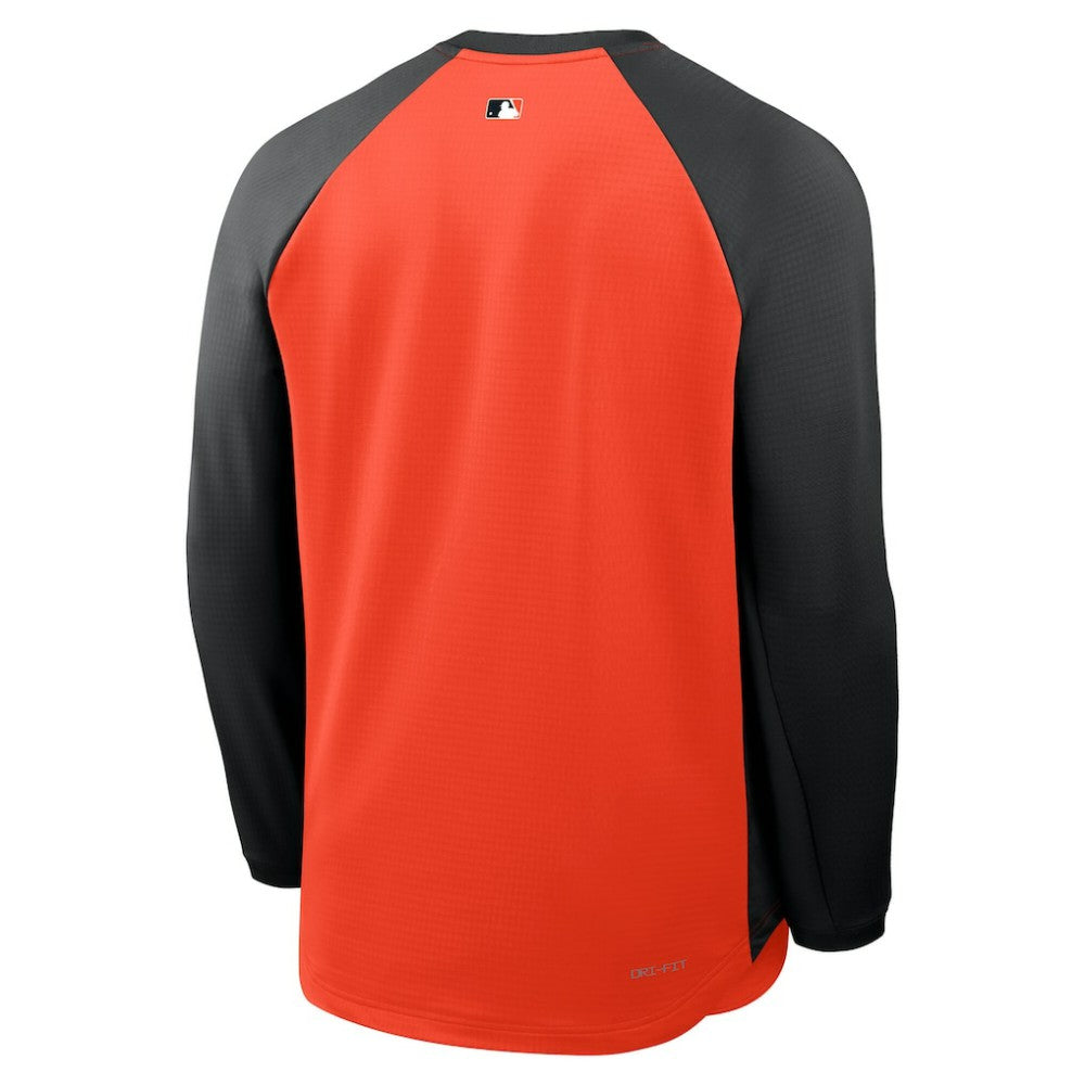 San Francisco Giants Authentic Collection Raglan Dri-FIT Sweatshirt Orange | Nike