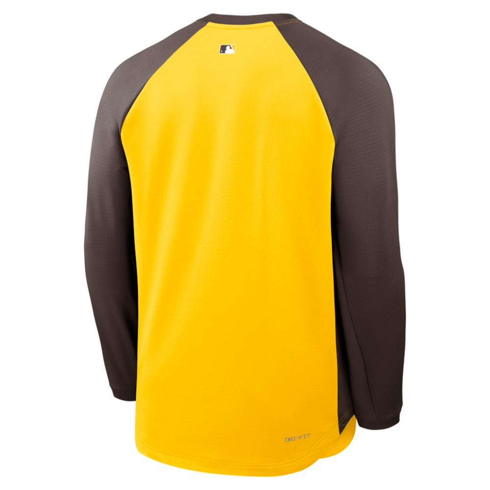 San Diego Padres Authentic Collection Raglan Dri-FIT Sweatshirt Gold | Nike