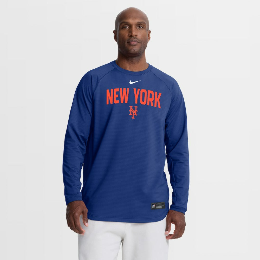 New York Mets Authentic Collection Raglan Dri-FIT Sweatshirt Royal | Nike