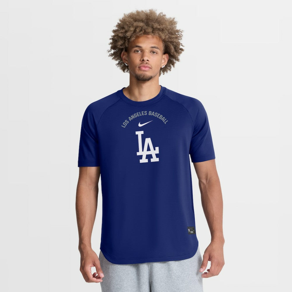 Los Angeles Dodgers Authentic Collection Batting Practice Pre-Game Raglan Dri-FIT Top Royal | Nike