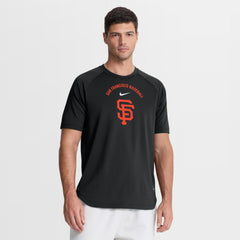 San Francisco Giants Authentic Collection Batting Practice Pre-Game Raglan Dri-FIT Top Black | Nike