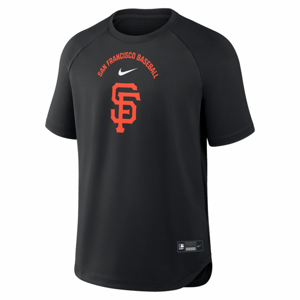 San Francisco Giants Authentic Collection Batting Practice Pre-Game Raglan Dri-FIT Top Black | Nike