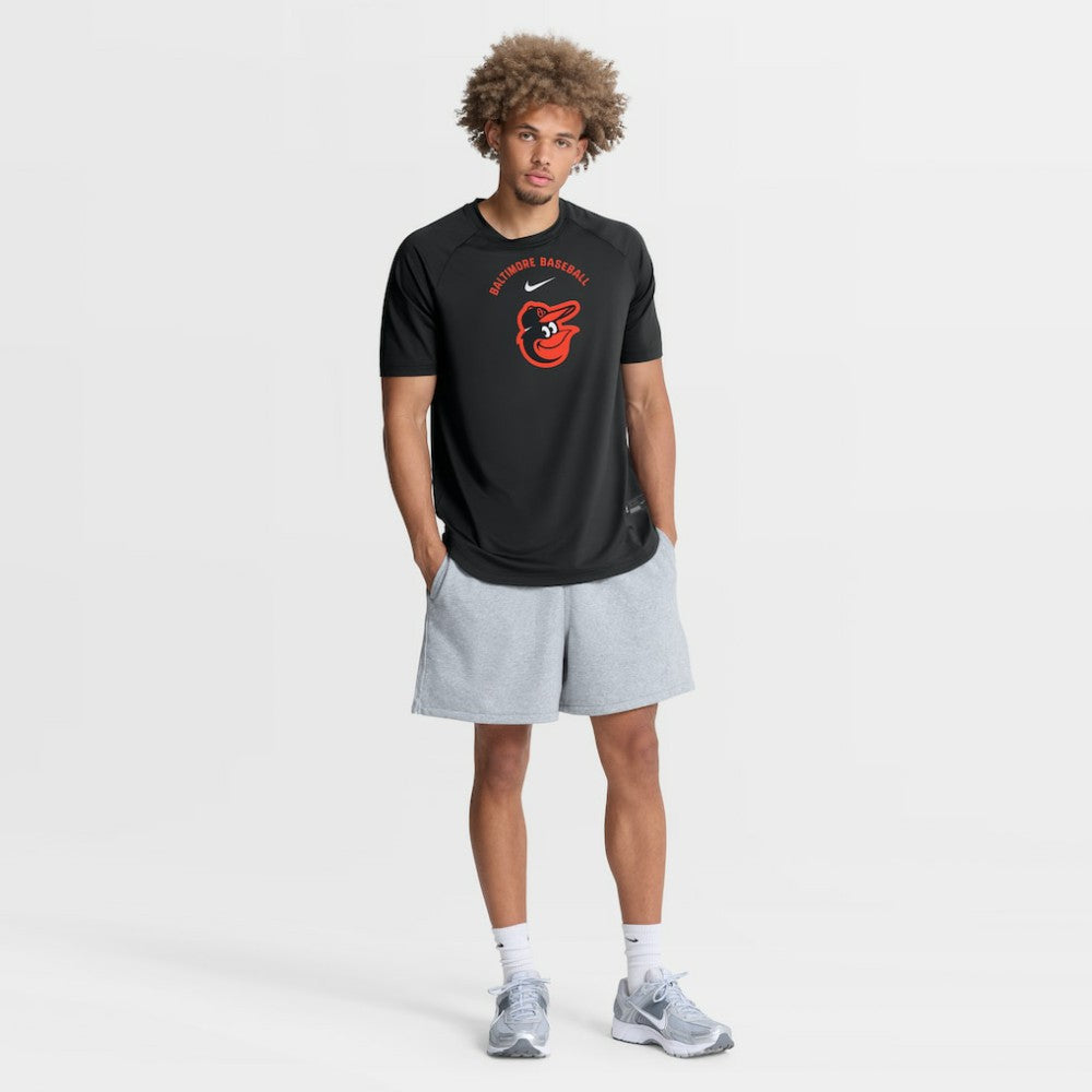 Baltimore Orioles Authentic Collection Batting Practice Pre-Game Raglan Dri-FIT Top Black | Nike