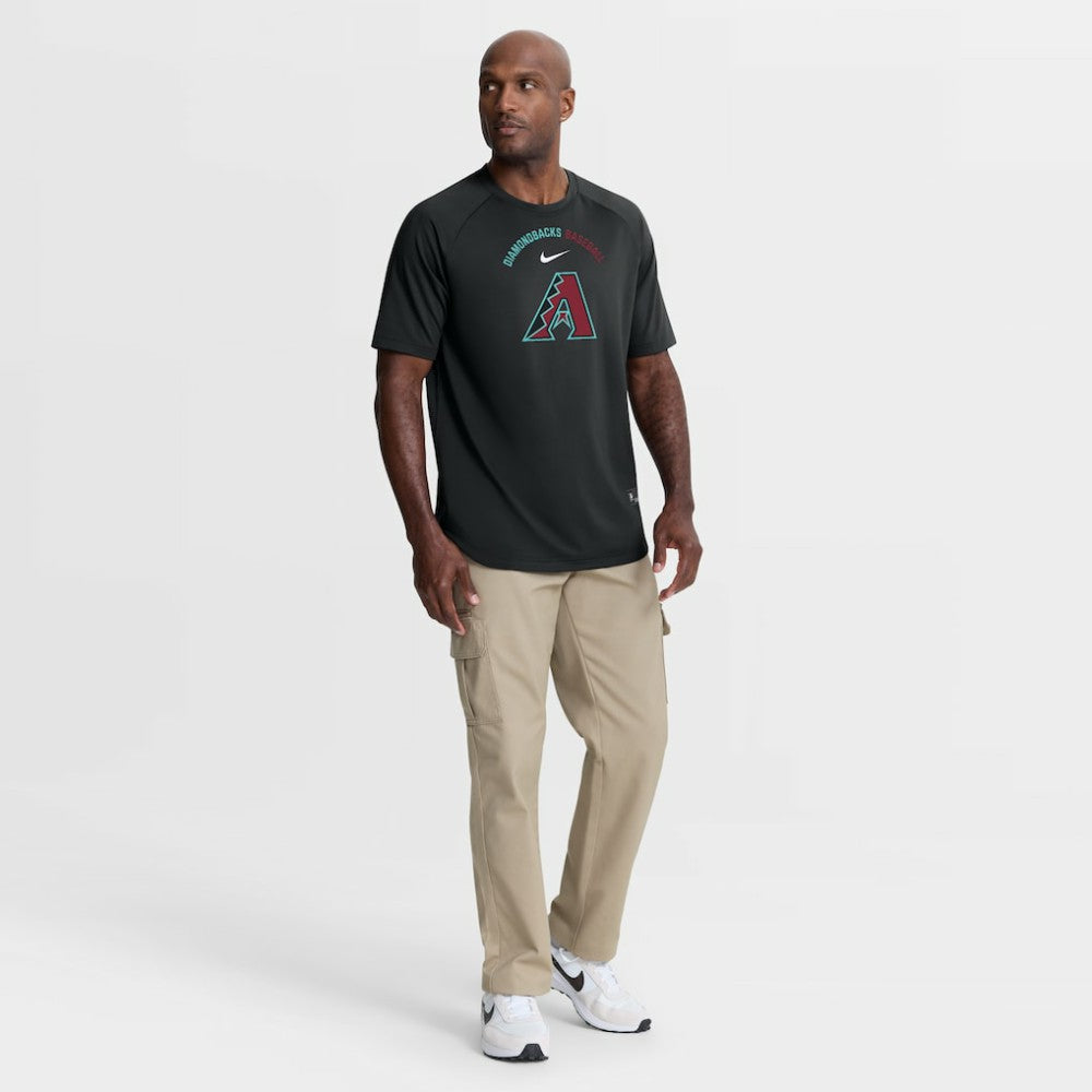 Arizona Diamondbacks Authentic Collection Batting Practice Pre-Game Raglan Dri-FIT Top Black | Nike