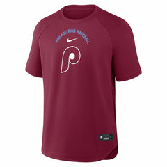 Philadelphia Phillies Authentic Collection Batting Practice Pre-Game Raglan Dri-FIT Top Burgundy | Nike