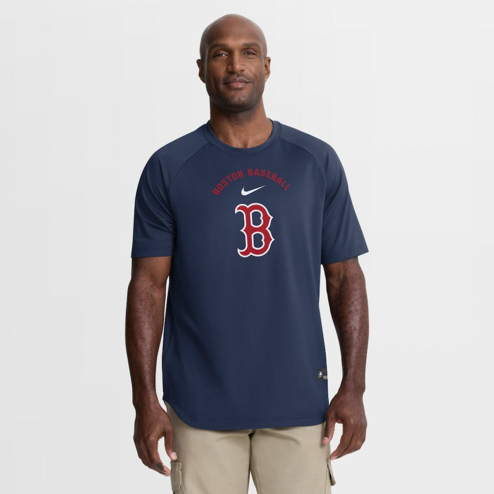 Boston Red Sox Authentic Collection Batting Practice Pre-Game Raglan Dri-FIT Top Navy | Nike