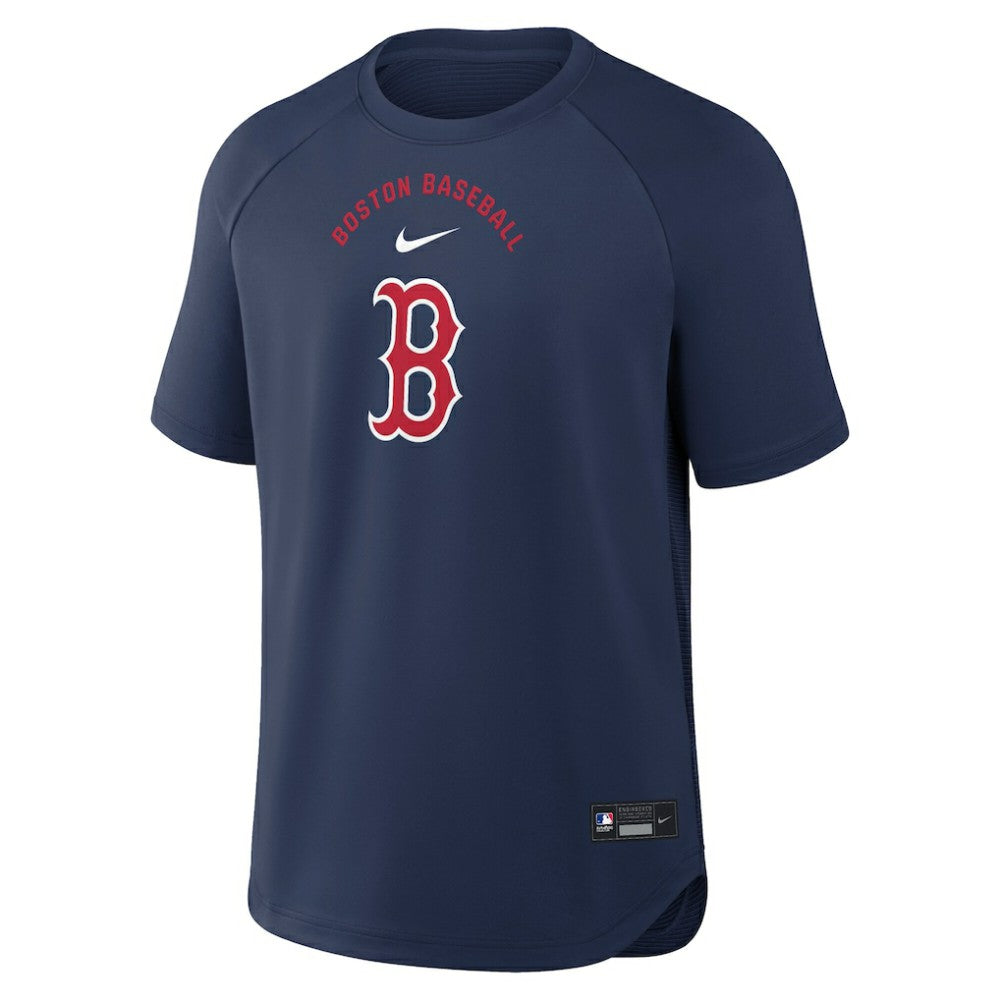 Boston Red Sox Authentic Collection Batting Practice Pre-Game Raglan Dri-FIT Top Navy | Nike