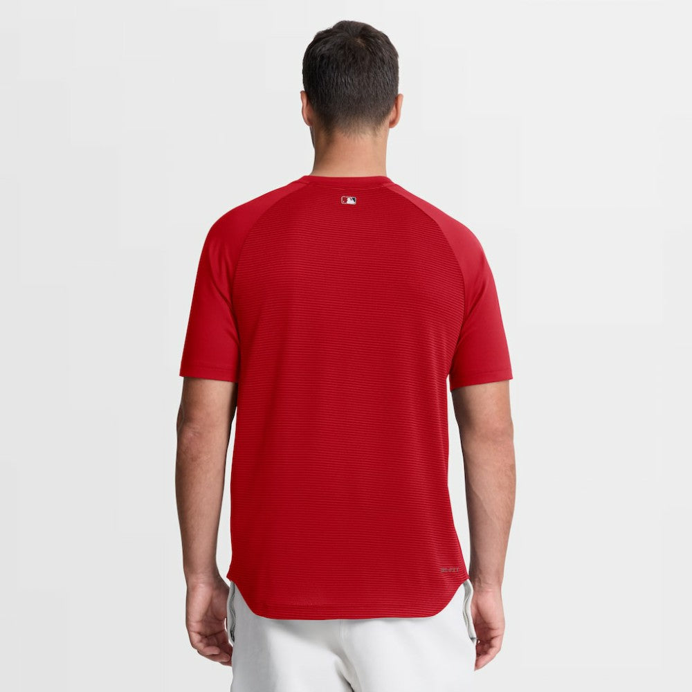 Los Angeles Angels Authentic Collection Batting Practice Pre-Game Raglan Dri-FIT Top Red | Nike