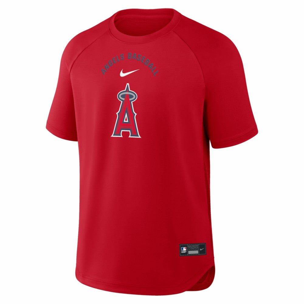 Los Angeles Angels Authentic Collection Batting Practice Pre-Game Raglan Dri-FIT Top Red | Nike