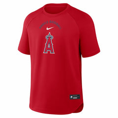 Los Angeles Angels Authentic Collection Batting Practice Pre-Game Raglan Dri-FIT Top Red | Nike