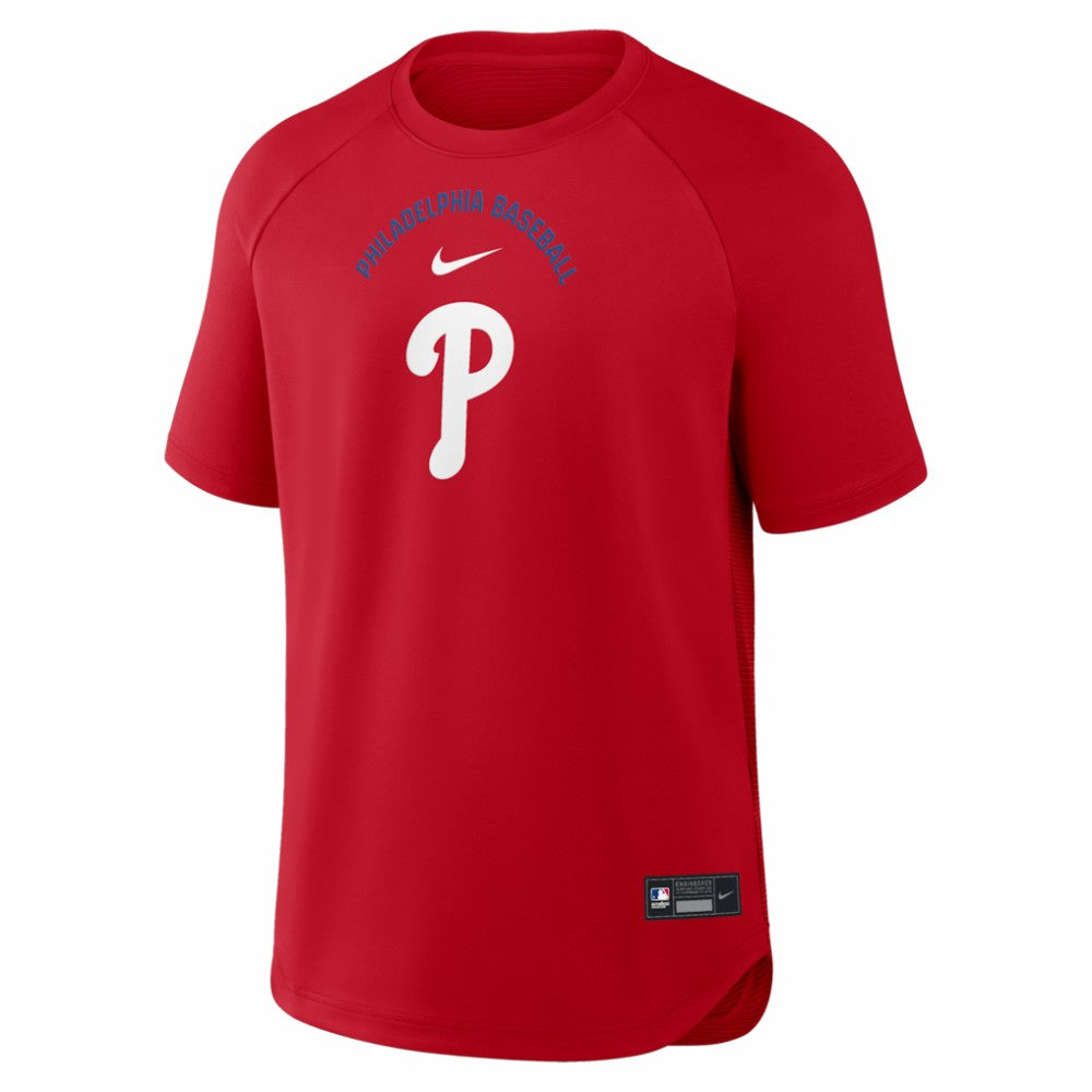 Philadelphia Phillies Authentic Collection Batting Practice Pre-Game Raglan Dri-FIT Top Red | Nike