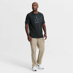 Miami Marlins Authentic Collection Batting Practice Pre-Game Raglan Dri-FIT Top Black | Nike