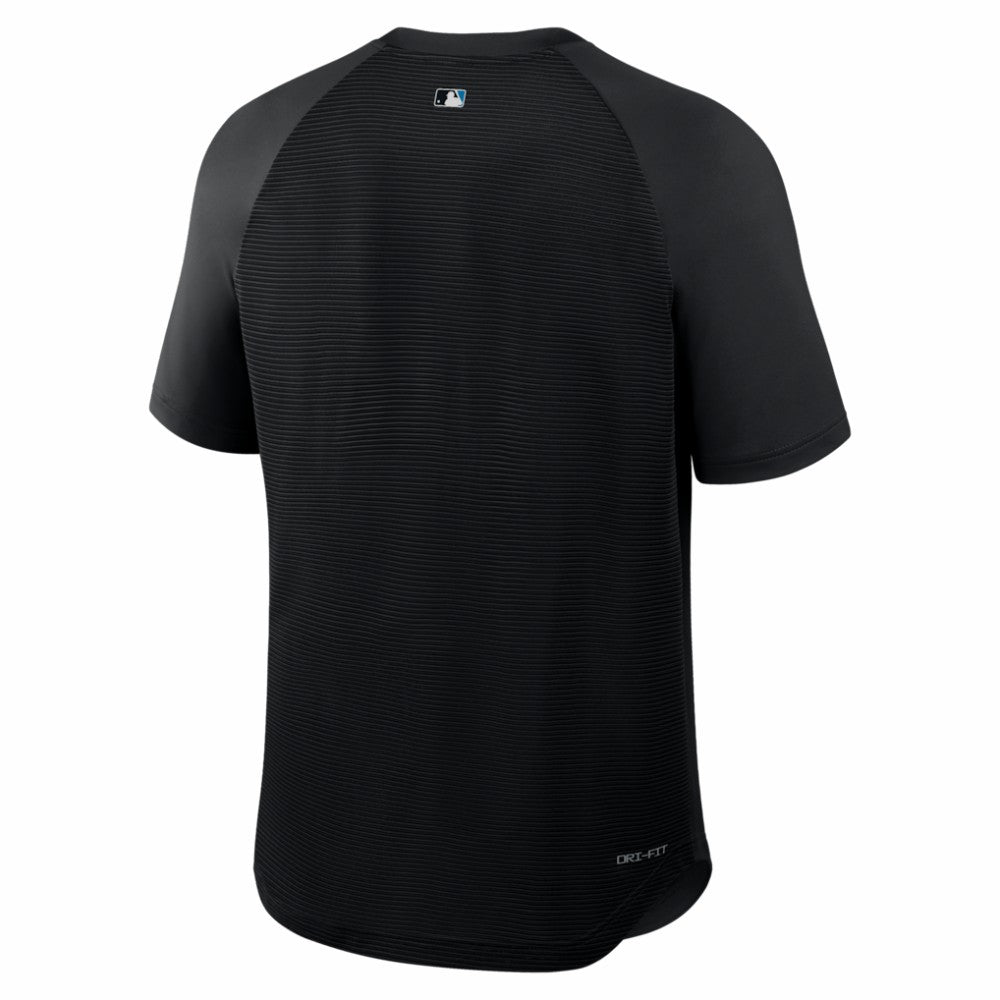Miami Marlins Authentic Collection Batting Practice Pre-Game Raglan Dri-FIT Top Black | Nike