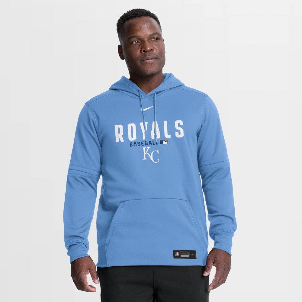 Kansas City Royals Authentic Collection Therma-FIT Hoodie Light Blue | Nike