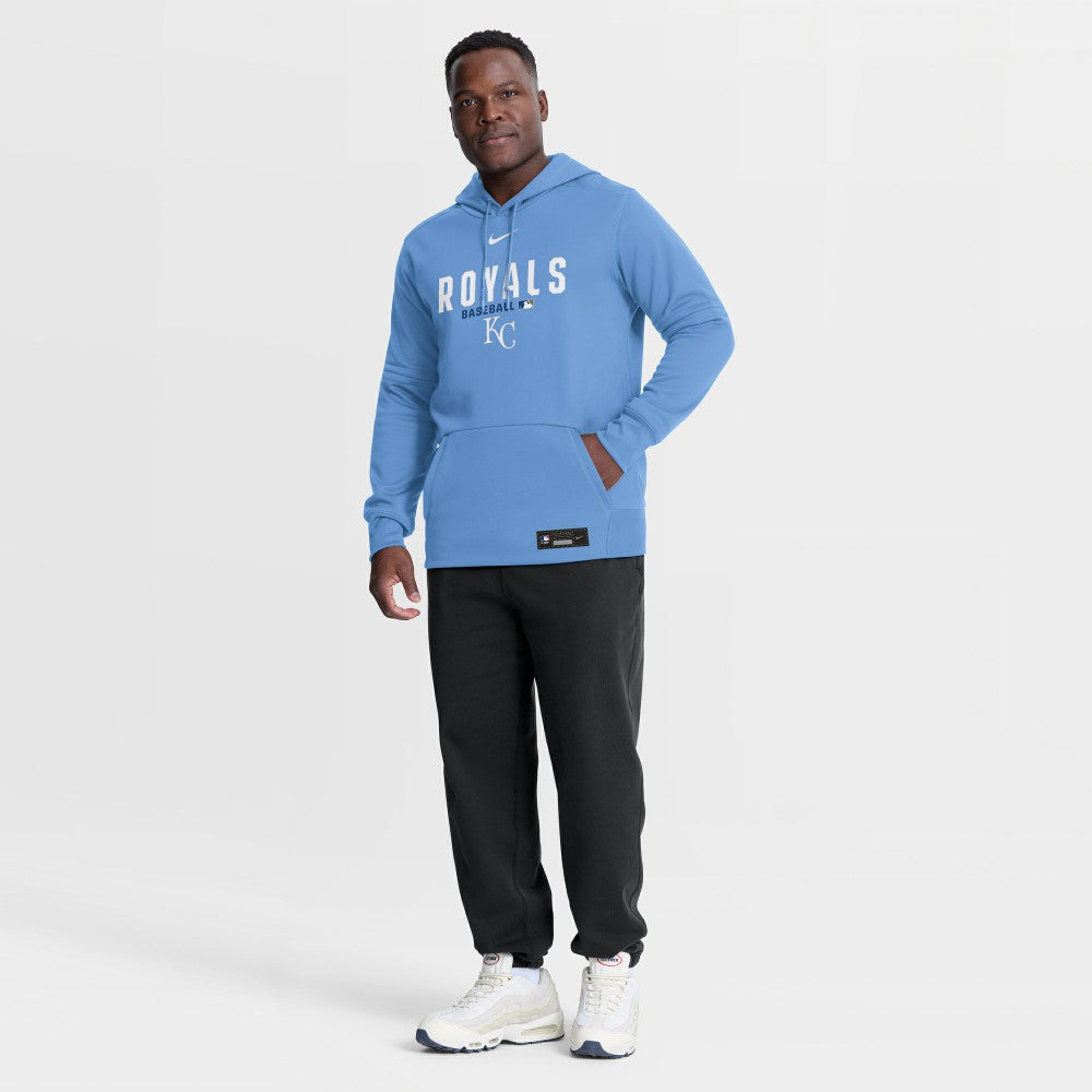 Kansas City Royals Authentic Collection Therma-FIT Hoodie Light Blue | Nike