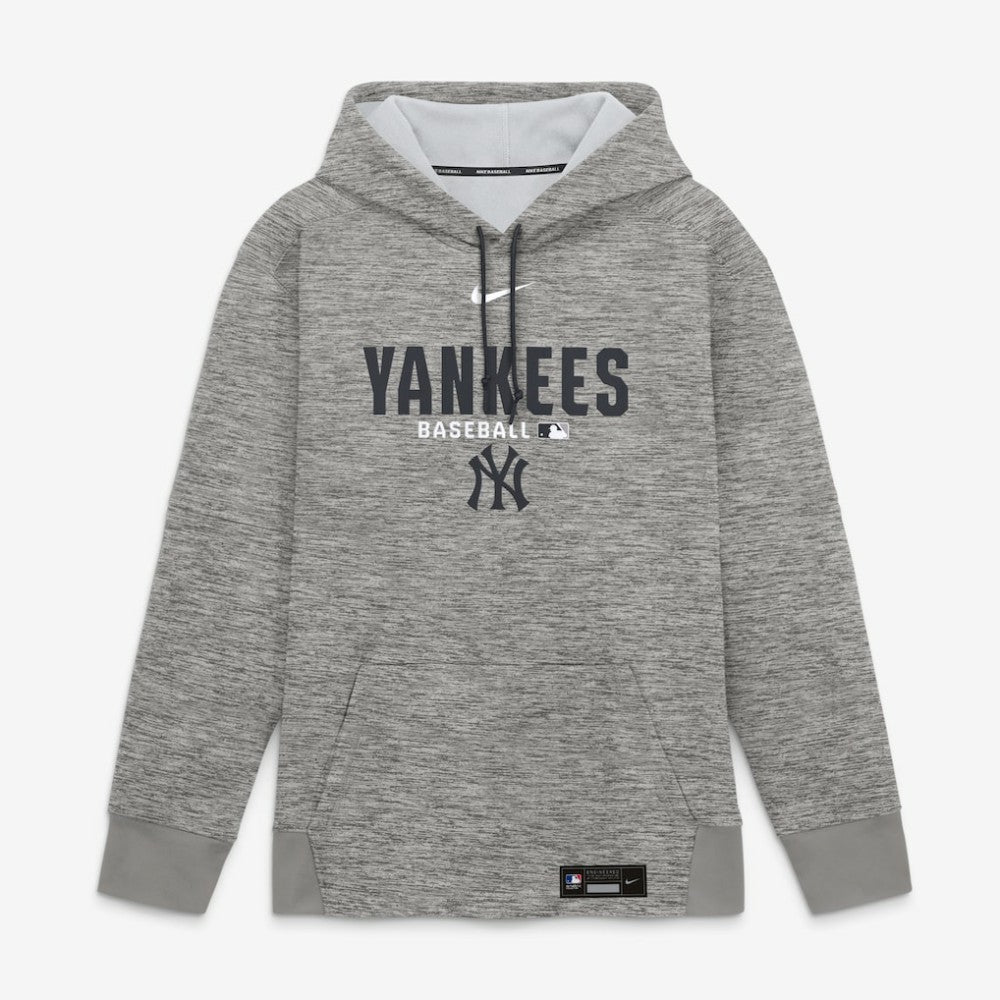 New York Yankees Authentic Collection Therma-FIT Hoodie Heather Charcoal | Nike