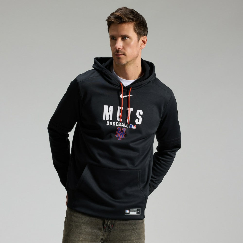 New York Mets Authentic Collection Therma-FIT Hoodie Black | Nike