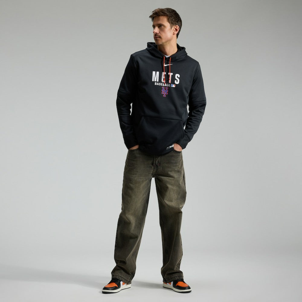 New York Mets Authentic Collection Therma-FIT Hoodie Black | Nike